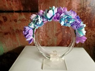 Couronne florale de mariage, bandeau floral unique, grande couronne florale, couronne florale de boho, bandeau rustique de mariage