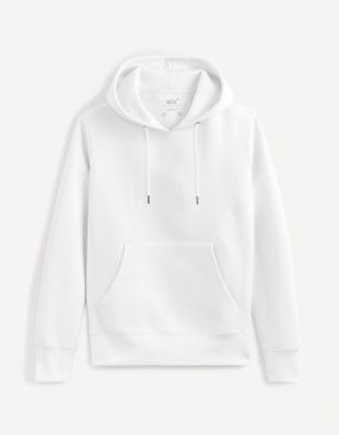 Sweat à capuche blanc