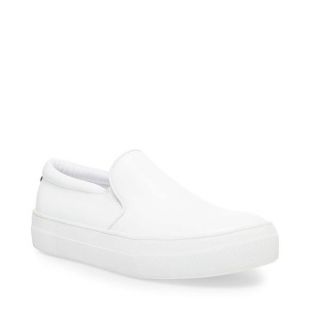 Gills White Leather Flatform Sneakers