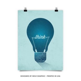Ampoule bleue "think"