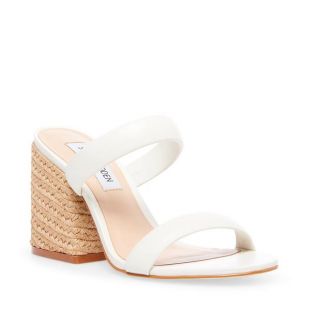 Marcella White Leather Sandals