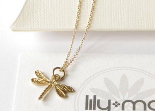 Collier de libellule en or