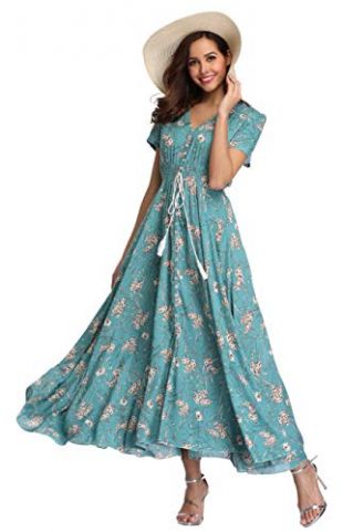 vintageclothing - VintageClothing Women's Floral Print Maxi Dresses ...