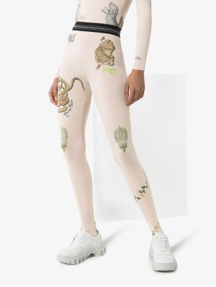 Graphic-Print Jersey Leggings