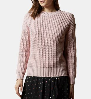 Pull Whtnee boutons épaules laine