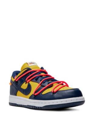 Nike X Off-White Dunk Low University Gold Sneakers