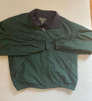 Eddie Bauer - vintage Mens Eddie Bauer Thick Green Full Zip Jacket - Grand