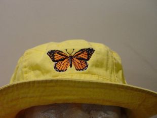 Monarque papillon XL seau chapeau-un brodé femmes hommes Cap-prix vêtements broderie-10 couleur maman papa faune cadeau asclépiade Caps