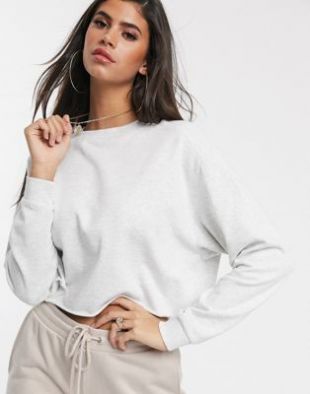 White Crop Sweatshirt