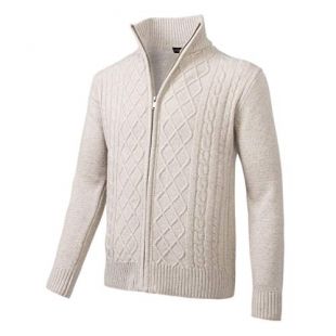 Beige Zip-up Sweater