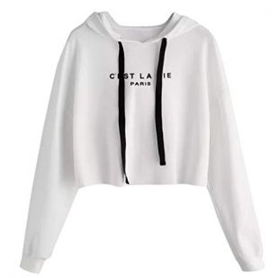 White Crop Sweatshirt