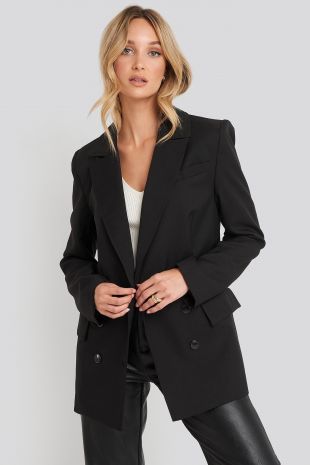 Oversized Boxy Blazer Noir
