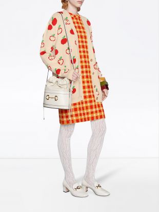 Apple Print Knit Cardigan
