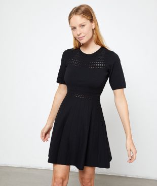 Robe en maille ajourée VISCOSE