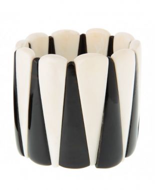bracelet noir et blanc graphique