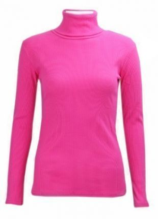 CELEB LOOK - Pull Côteléà Col Roulé Femmes à Manches longues C58 Neuf - Fuchsia, S/M - 36/38, S/M - 36/38-