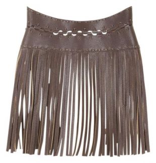 Corded Fringe Contour Waist Belt