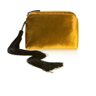 THE ROW Tassel velvet pouch