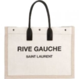 Saint Laurent RIve Gauche Linen Tote worn by Sofia Richie Visiting a Friend  May 16, 2020