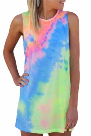 T Shirt Dress Tie-dye