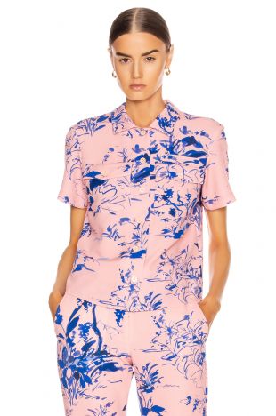 Nico Printed Crepe Pocket Top