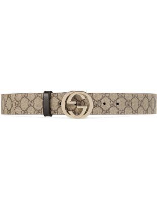 Ceinture En Toile Suprême GG Avec Boucle Double G