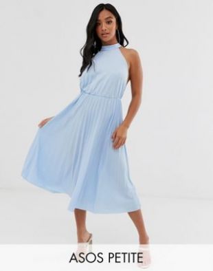 ASOS DESIGN - Halter Pleated Dress