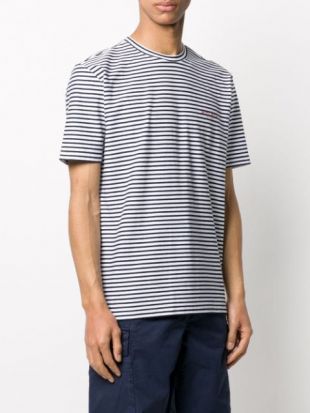 t-shirt Rayé à Logo Imprimé - Farfetch