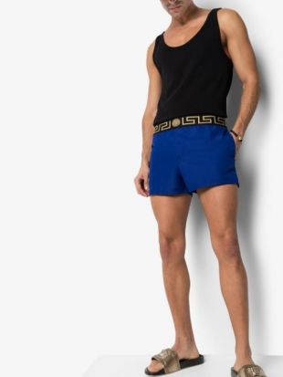 Short De Bain à Bande Logo