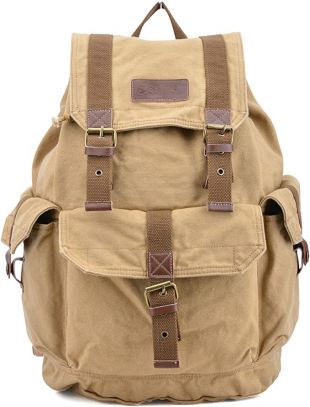 Gootium 21101AMG-S Specially High Density Thick Canvas Backpack Rucksack, Army Green Size Small