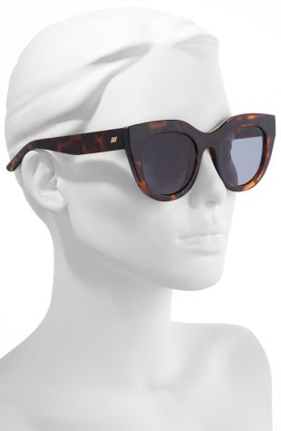 Le Specs Air Heart Cat-Eye Occhiali Da Sole Donna – Lenti Polarizzate Smoke Mono Con Montatura Nero