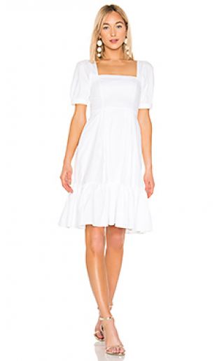 White Puff Sleeve Dress