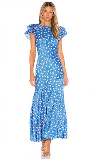 Blue  Print Maxi Dress
