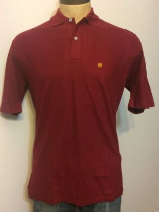 vintage MENS 1960s Jantzen pour Marshall Field polo bordeaux, taille M, fabriqué aux États-Unis.