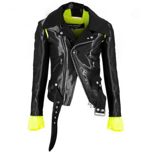 Women's Black Neon Biker Jacket
