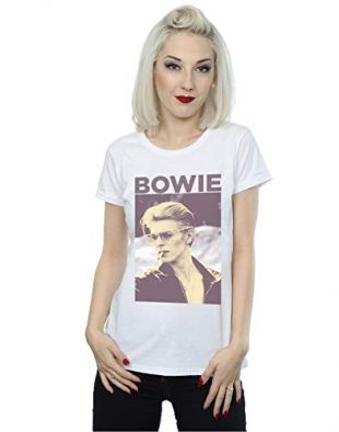 David Bowie Women's Smoking Photograph T-Shirt