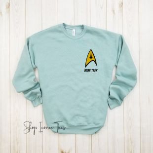 Star Trek badge or Pocket - Star Trek shirt, Starfleet, Captain Kirk, Mr Spock, Captain Picard, Bat Leth, Trekkie, Scifi tee, Geek shirt.