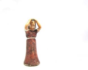 Figurine de deuil de Tanagra, figure de femme, copie grecque de statue de terre cuite du musée archéologique national d’Athènes