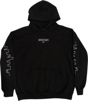 midnight habit - Black Skyline Hoodie