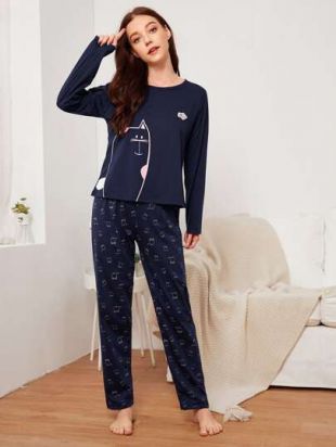 Dorit Kemsley's Cat Print Louis Vuitton Pajamas