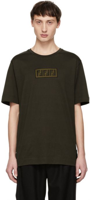 Brown 'Forever Fendi' Patch T-Shirt
