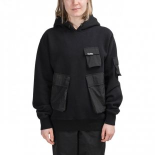 cargo fleece hoodie with pockets