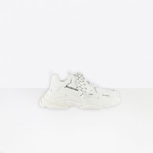 Sneaker Allover Logo Triple S WHITE/BLACK