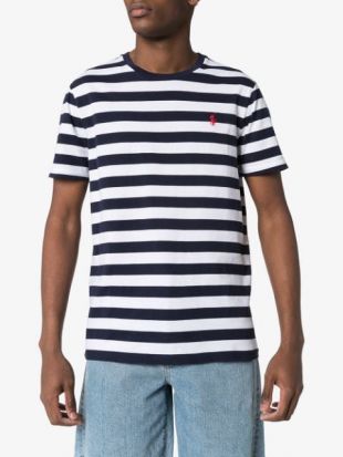 Polo Ralph Lauren - t-shirt Rayé à Logo Brodé