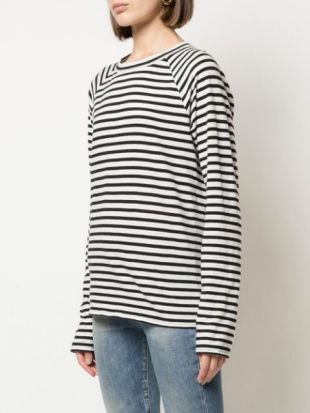 t-shirt Rayé à Manches Raglan