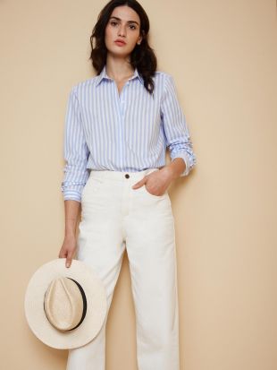 Chemise rayée bleu/blanc