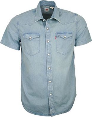 levi's denim short sleeve shirt