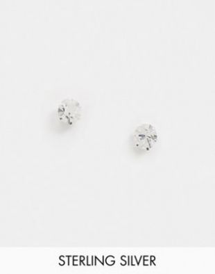 sterling silver crystal stud earrings