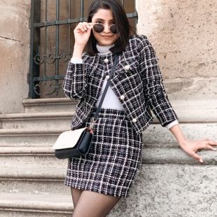 Tweed Skirt & Jacket Set