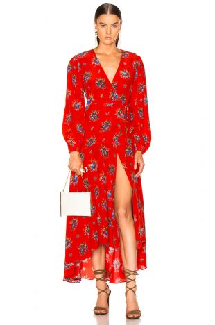 Ganni Kochhar Dress in colour Fiery Red